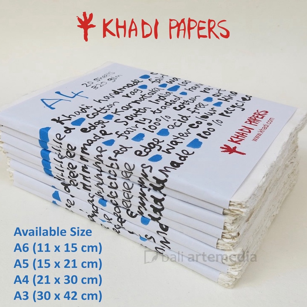 

KODE Y32J khadi White Rag Paper Packs 32g Size A6 A5 A4 A3