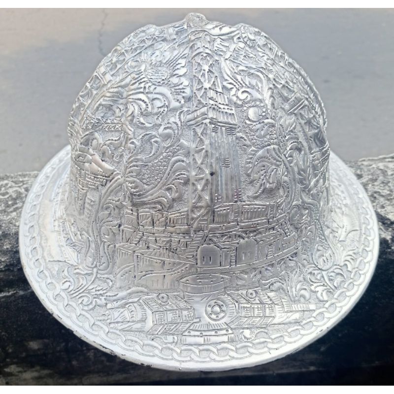 Helm Almunium Ukir Siap Kirim Tinggal Tambah Nama Dan Logo