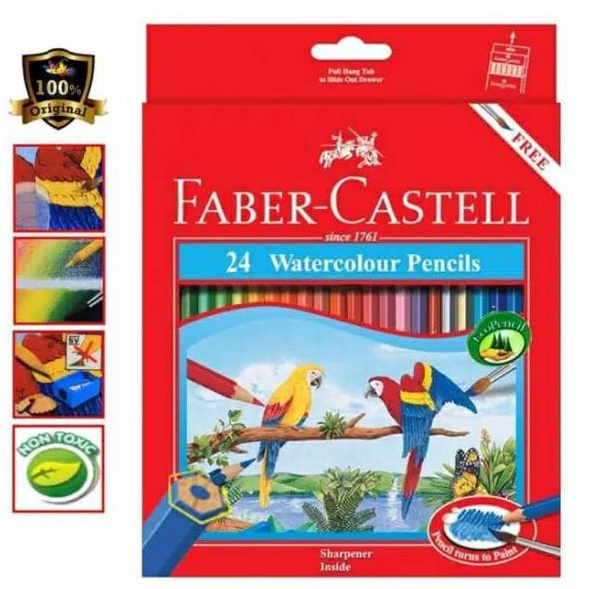 

Terlaku Pensil Warna Watercolour Faber Castell 24 Warna