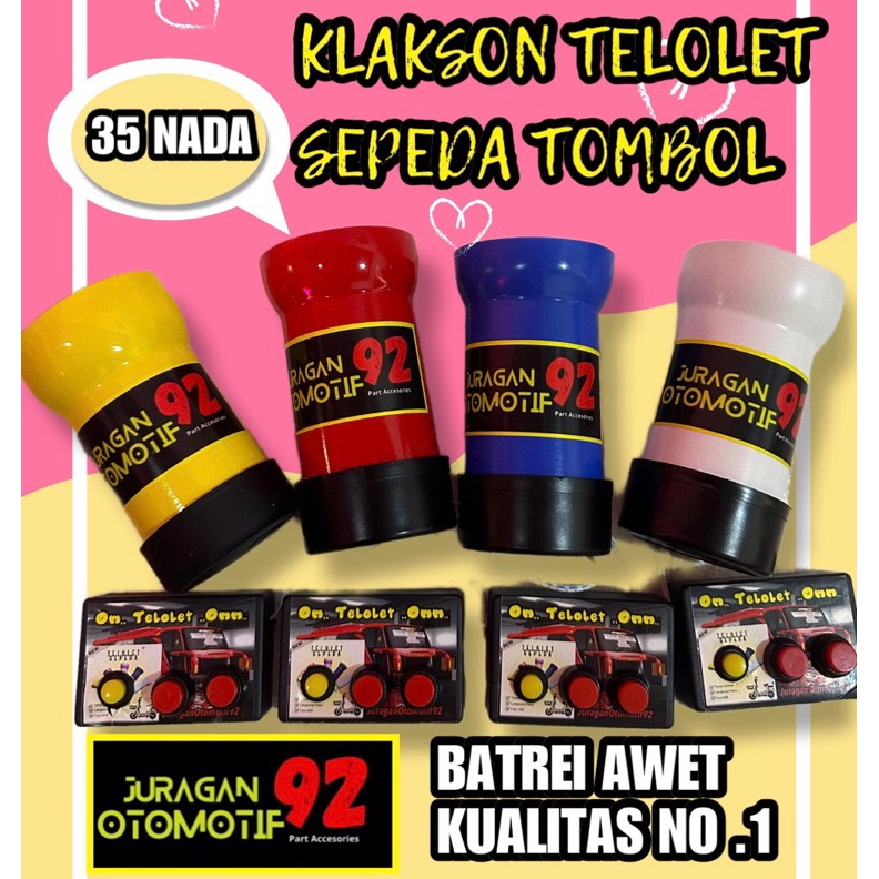 KODE F28L klakson sepeda basuri  klakson Telolet sepeda  bel sepeda tombol