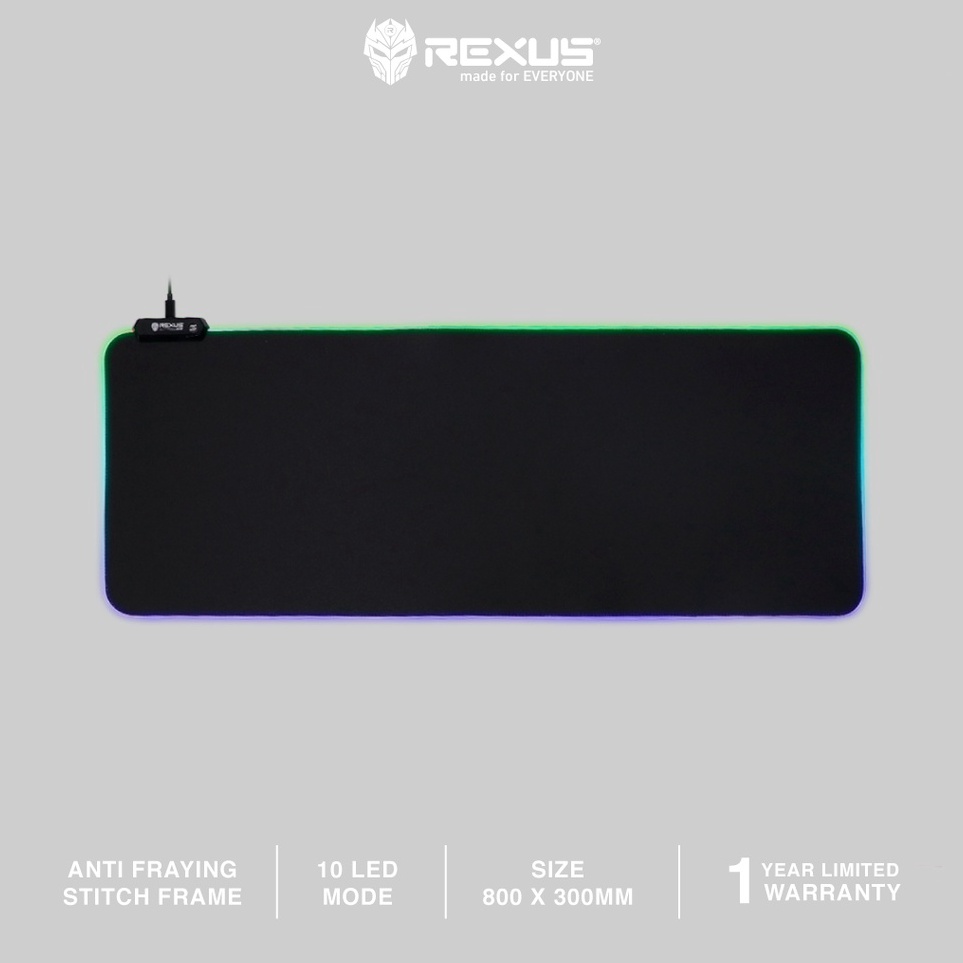 Rexus Mousepad Gaming RGB Kvlar TR3 Speed XL