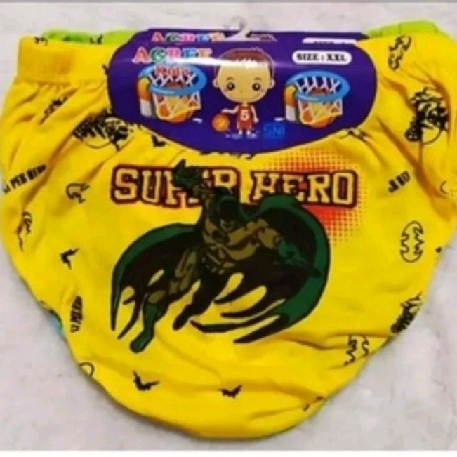 1jepit isi 3pcs.. Celana dalam anak laki2 motif full print merek Agree kids/Sempak anak cowok terlar
