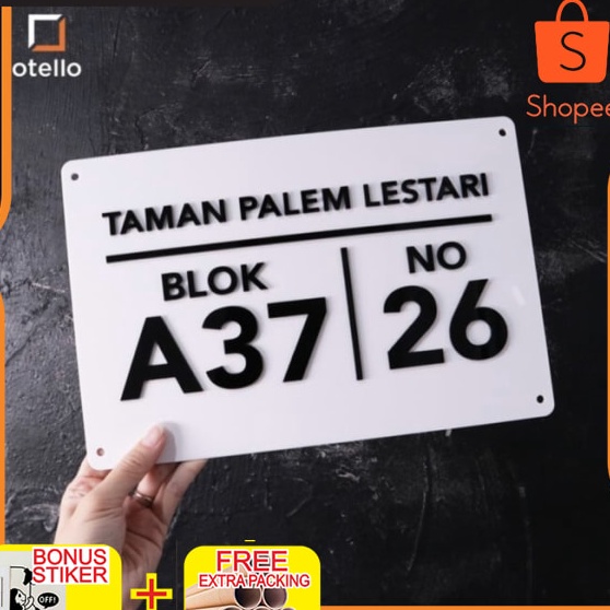 

Harga Murah Ukuran Nomor Rumah Akrilik Nomor Rumah Timbul Papan Alamat Dasar Hitam Keren