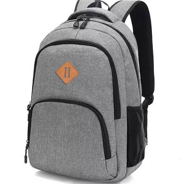 Tas Ransel Tas Laptop Ransel Hitam Kanvas Pria Wanita Tas Pungg Sekolah Pelajar Perguruan Tinggi unt