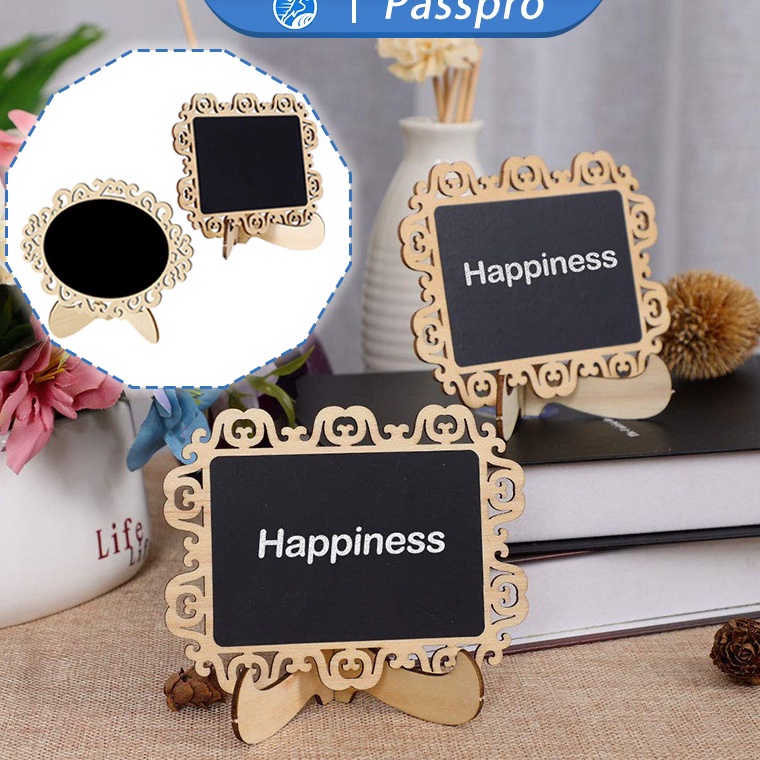 

KODE X62Z 1pcs Papan Tulis Kapur Kecil Blackboard Mini Chalkboard Mini Bahan Kayu Papan Kapur Menu Cafe Papan Reserved