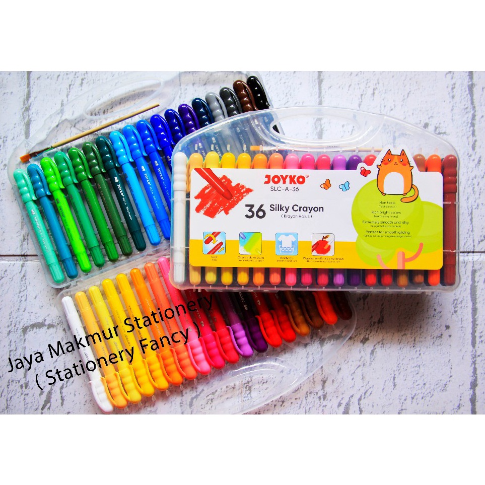 

Crayon Halus Silky Crayon Joyko 36 warna SLCA36 1 set