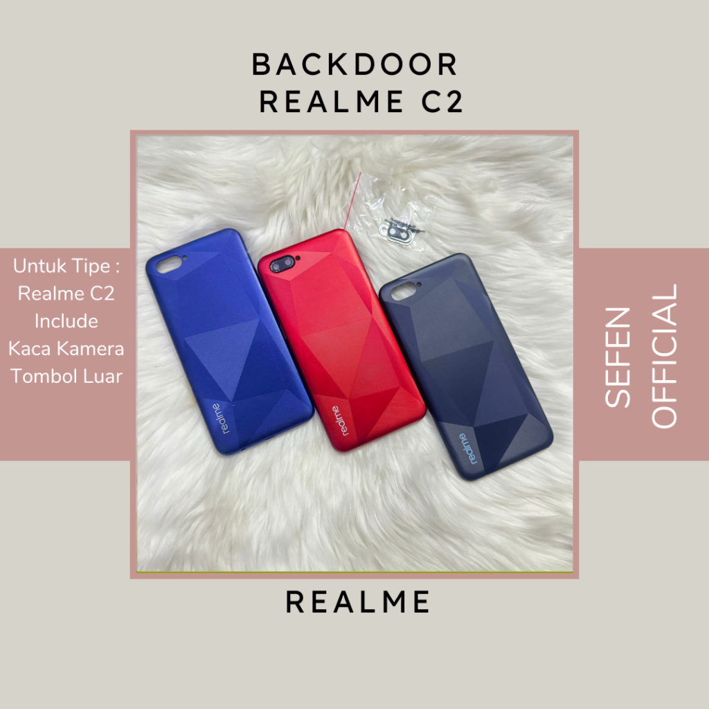 Backcover Backdoor REALME C2 Back Casing / Tutup Belakang Baterai REALME C2
