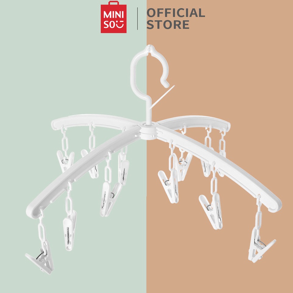 MINISO Hanger Jemuran Kaos Kaki Jemuran Baju Lipat Klip Poble
