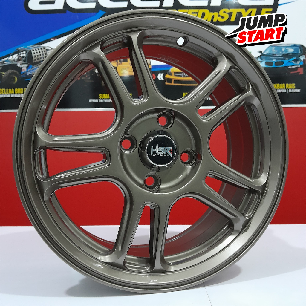Peleg mobil r15 velg freed mirage swift ignis hsr original baut 4x100 lebar 6,5 offset 42 glossy bro