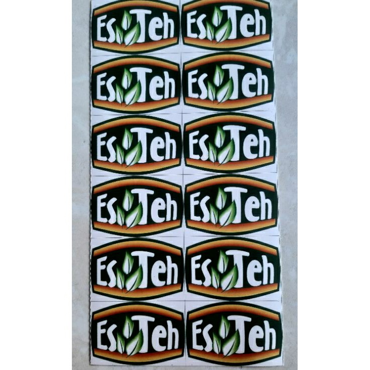 

Mewah sticker cup es teh1 pcssudah cutingpotong