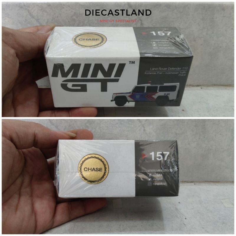 Mini GT #157 1/64 Land Rover Defender 110 Korlantas Polri – Indonesian Traffic Police CHASE mgt00157