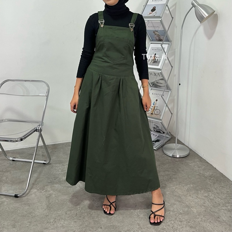 Overall Dress Wanita Korea Style Jumpsuit Baju Kodok Wanita