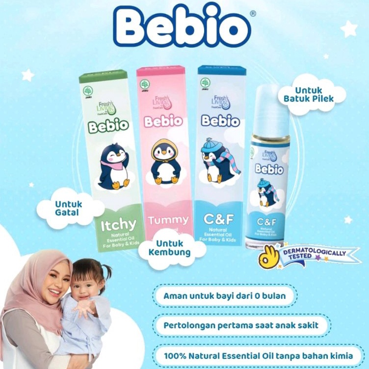 

bebio baby oil freshliving essential oil 9ml minyak aromatheraphy utk bayi dan anak