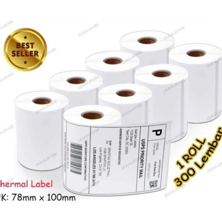 

LABEL THERMAL 78 x 1 KES STICKER BARCODE 78 x 1mm isi 3 pcs