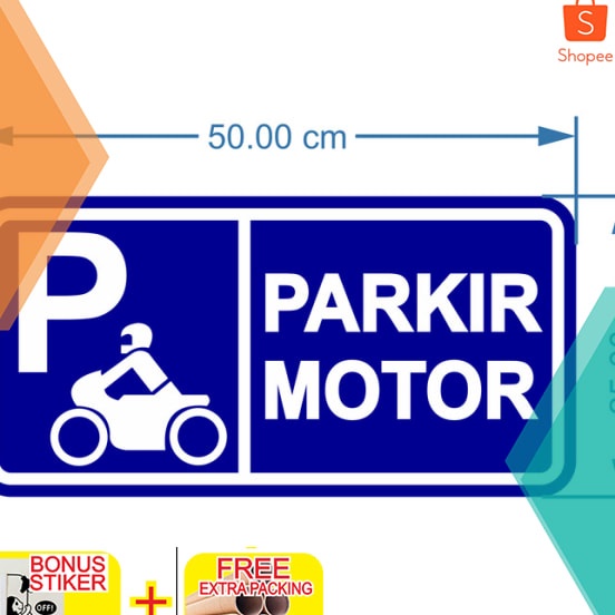 

Rambu Papan Sign PARKIR MOTOR Plat Aluminium 5x25 cm Keren