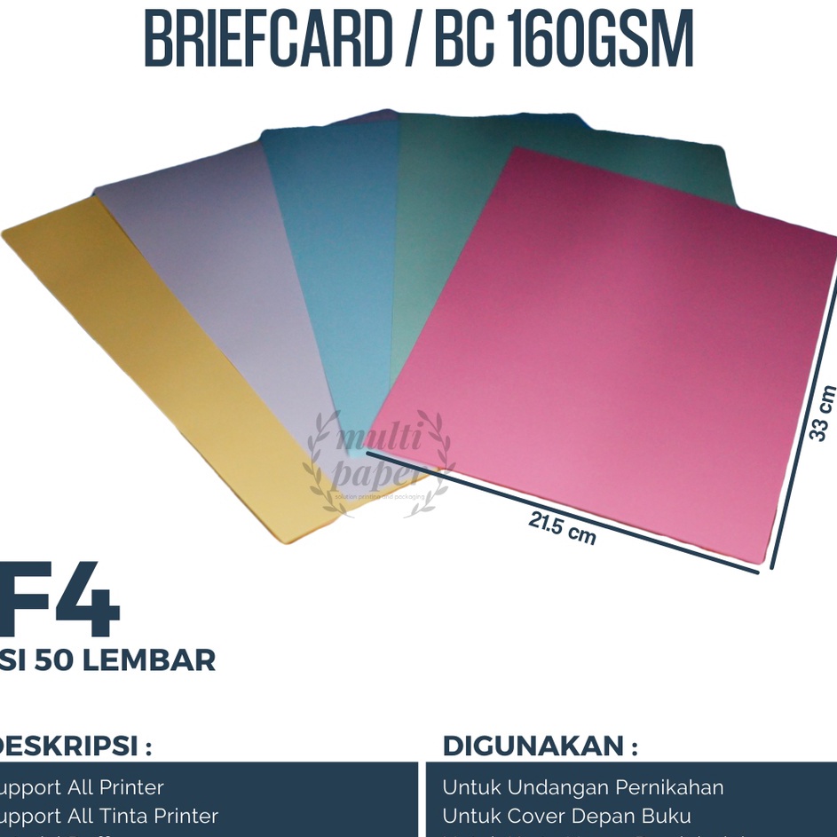 

Stok Banyak Kes Brief Card F4 16 gsm isi 5 lembar Kes BC F4