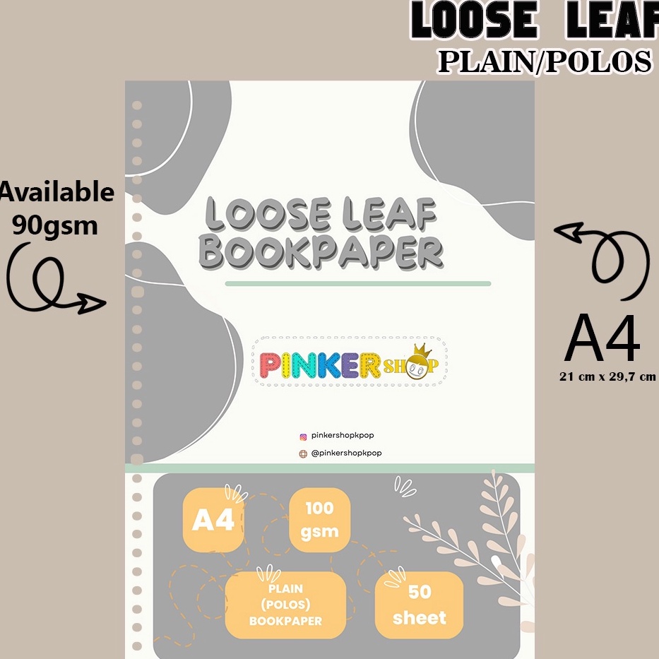 

Ready A4 Bookpaper Loose Leaf POLOS Bookpaper 9gsm by pinkershop