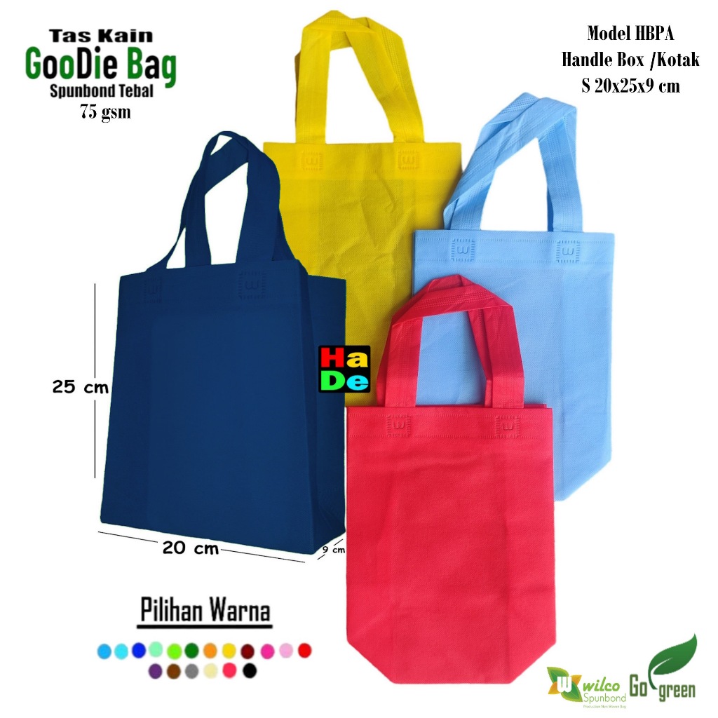 

Tas Kain Spunbond Goodie Bag Polos Handle Box Ukuran S= 20x25x9 cm Kantong Belanja Lipat Kemasan Kecil Tile Souvenir Ulang Tahun / Pernikahan Wedding Goodybag Hampers Snack Mika Tasyakuran Nasi Kotak Bento Ultah Anak Paperbag Bingkisan Haji Umroh Murah