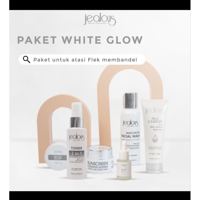Paket White Glow lengkap by JEALOUS BEAUTY SOLUTION