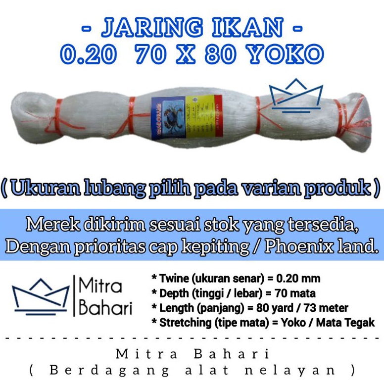 Lagi Tren JARING IKAN 2 7X8 YOKO  PUKAT 2  JARING SENAR 2  JARING KEPITING  JARING PHOENIX LAND  PUK