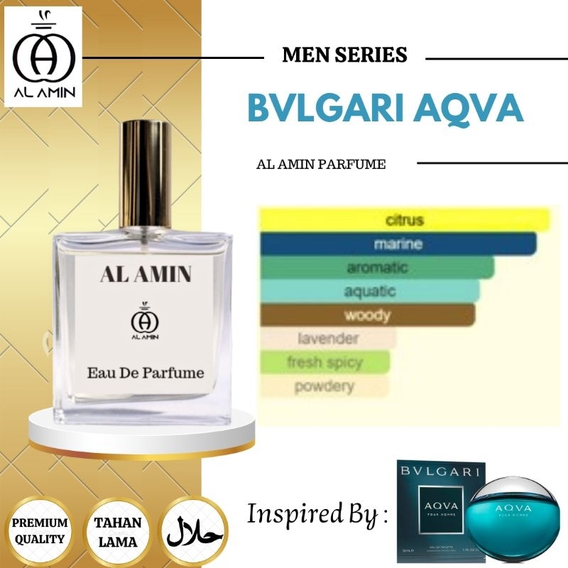 AL AMIN PARFUM - BVLGARI AQVA PARFUM COWOK TAHAN LAMA PREMIUM