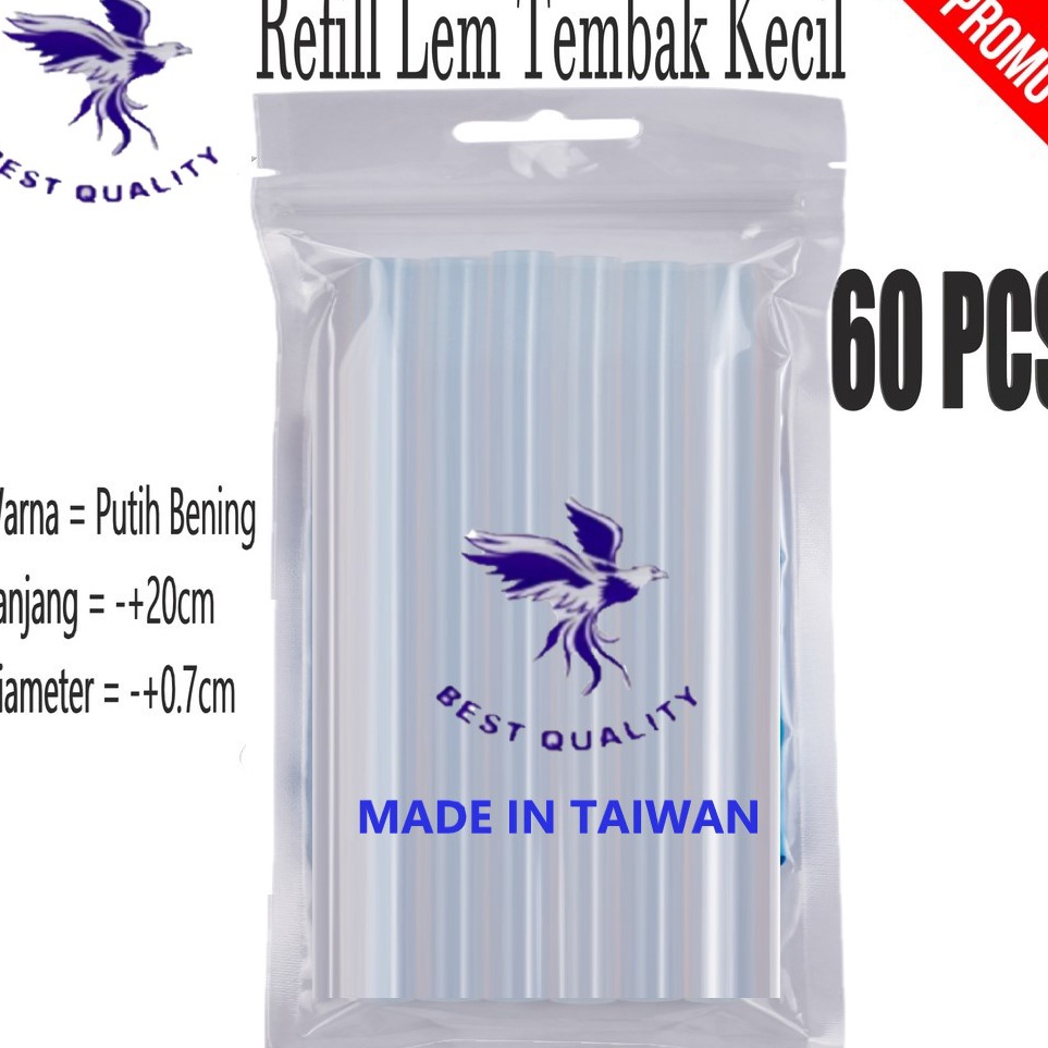

Eksklusif 6 PCS Isi Lem Tembak Glue Kecil Made In Taiwan Refill Glue Putih Padat Toko Satu Gemilang