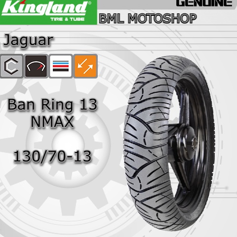 Recomended Ban NMAX Kingland 13713 Jaguar Free Pentil Tubeless Ban Belakang NMAX Ring 13