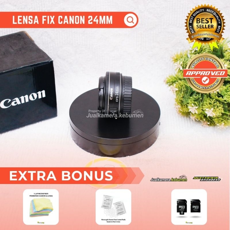 LENSA FIX CANON 24MM CANON MULUS TAJAM BOKEH SIAP PAKAI