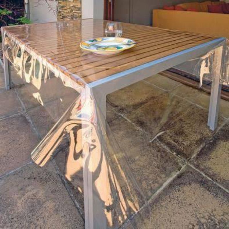 Taplak meja bening meteran murah/taplak meja anti air bening transparan/plastik mika lentur untuk ba