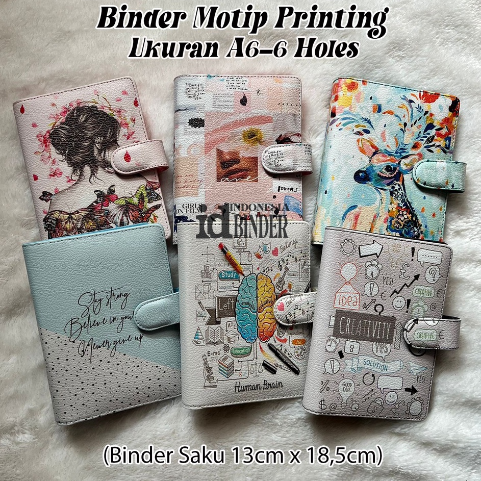 

Premium Binder Motip Printing ukA6 6 holes 12 Motip Pilihan