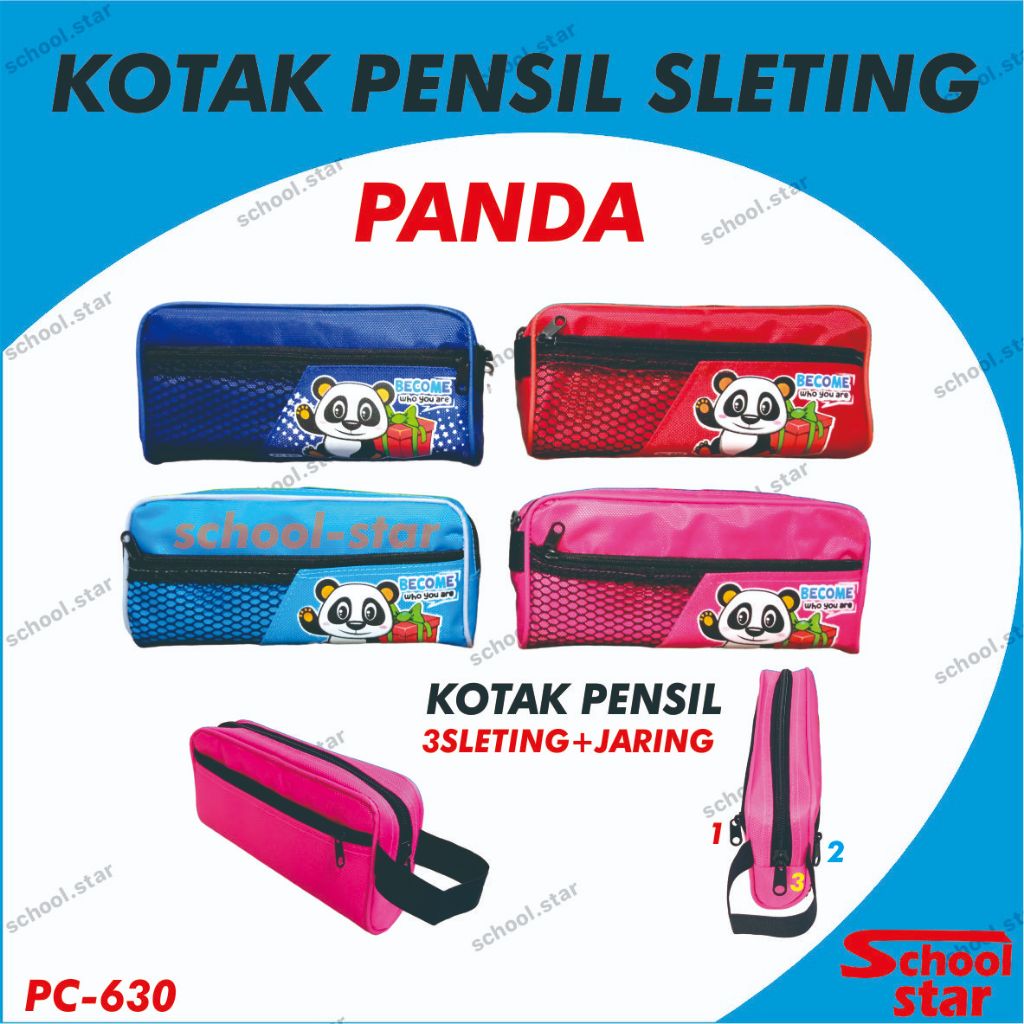 

KOTAK PENSIL SLETING PANDA 630 / TEMPAT PENSIL SLETING GAMBAR FANCY ANAK-ANAK