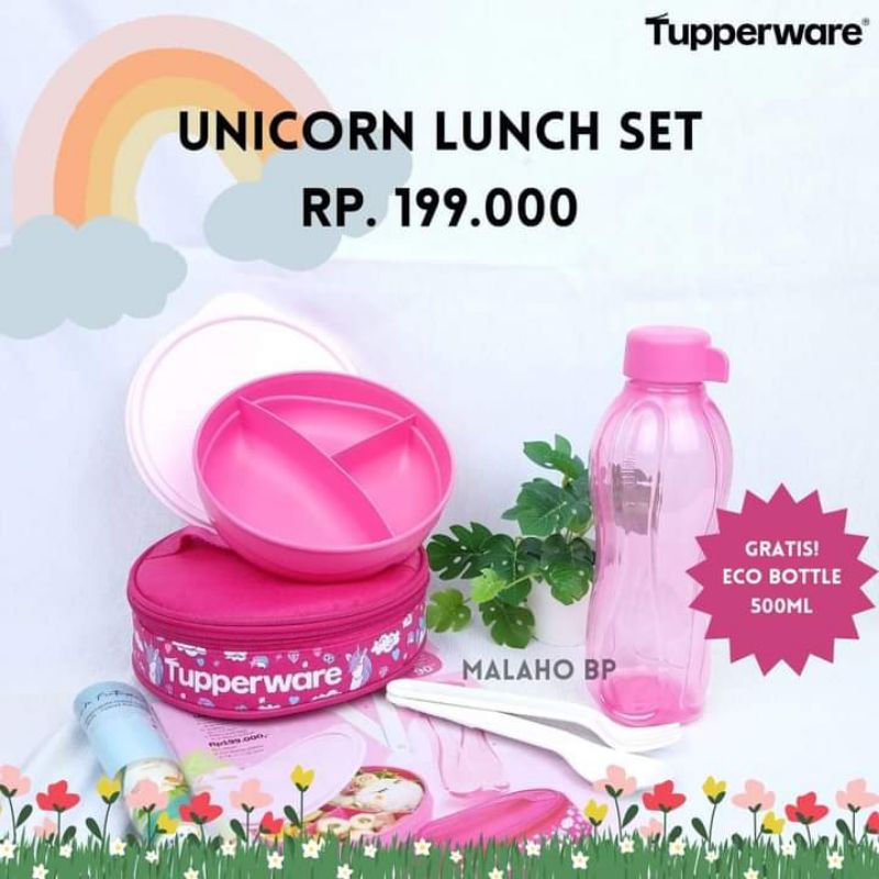 TUPPERWARE TERMURAHH KIDS lunch Set anak Original  UNICORN / ROBOT / APPLE / WATER MELON / wadah bek