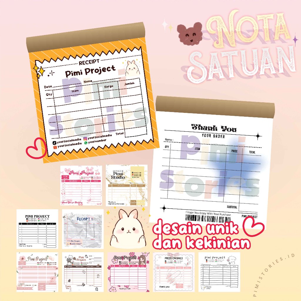 

NOTA SATUAN 1/6 FOLIO ⚫ PEMBUKUAN ⚫ NOTA OLSHOP ⚫ NOTA PENJUALAN ⚫ NOTA CUSTOM SEPERENAM NOTA MINI