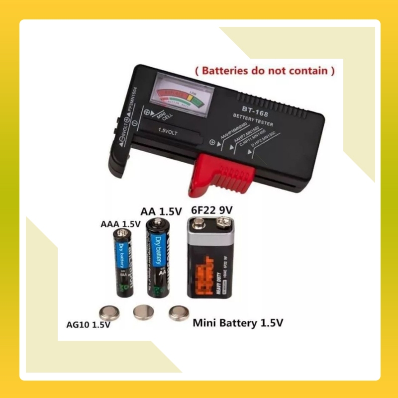Battery Tester Universal Analog Digital BT168 Alat Cek Baterai Test