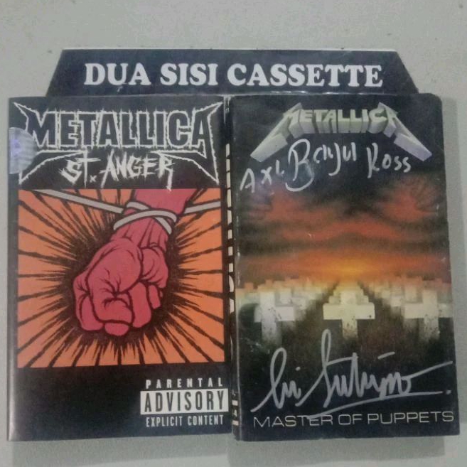 paket kaset metallica - master of puppets - black album