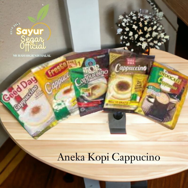 

Aneka Varian Rasa Kopi Capucino per pack/Renceng isi 10 bks