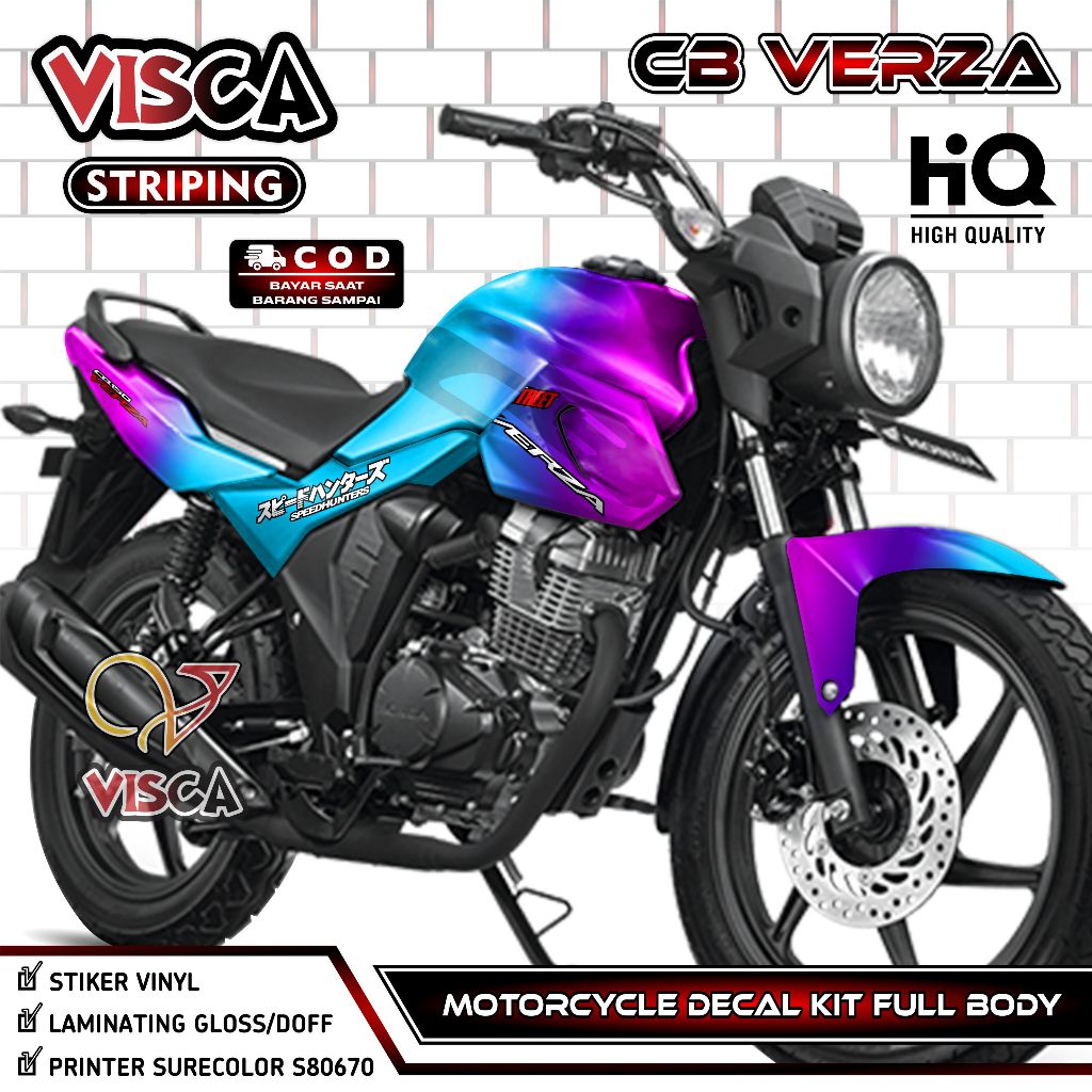 Decal CB 150 Verza - Stiker Motor CB Verza 150 - Dekal CB150 Verza - Striping CB Verza Full Body Var
