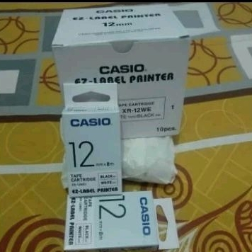 

casio ez label printer black ink white / label casio 12mm
