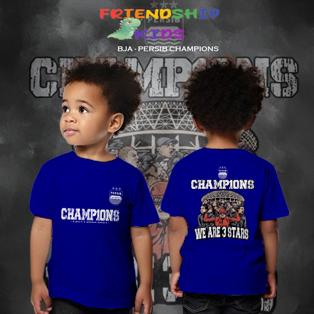 BAJU DISTRO ANAK 1 - 12 TAHUN KAOS ANAK PERSIB BANDUNG JUARA