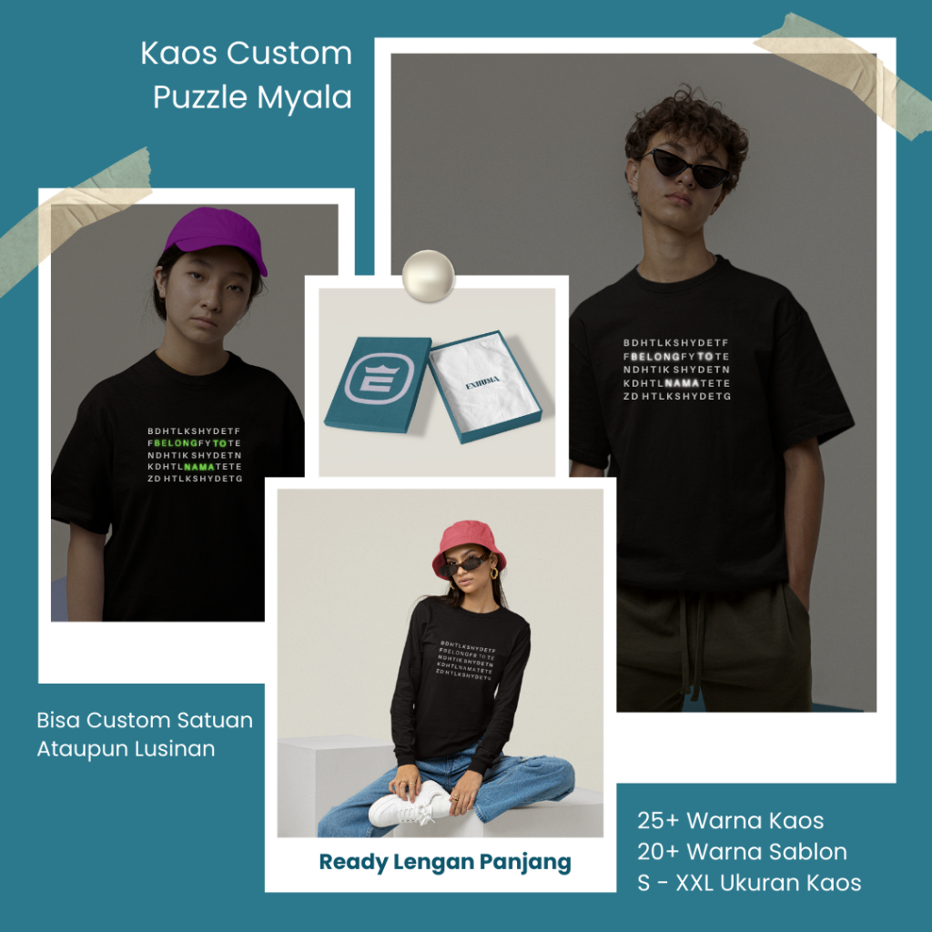 Kaos Bisa Nyala Glow In The Drak Viral Tiktok xwhite, Kaos bucin puzzle nyala, buju bucin bisa nyala