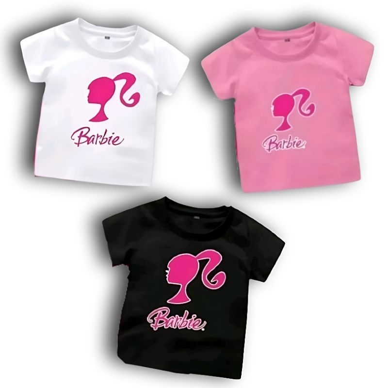3PCS BAJU ANAK PEREMPUAN BARBIE KATUN 1-5 TAHUN