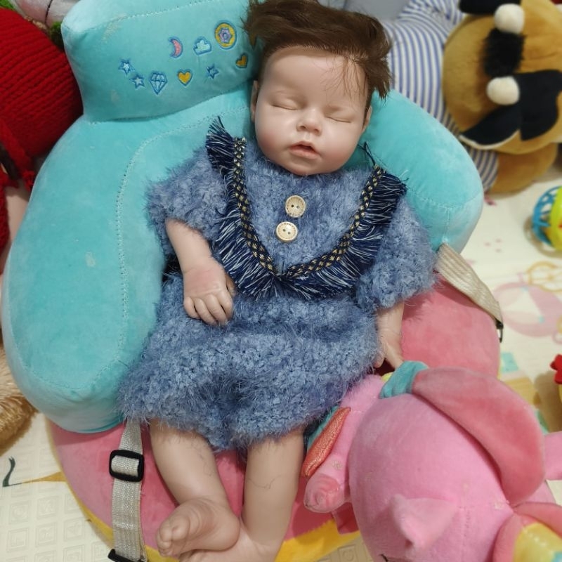 PO BONEKA REBORN Silikon padat seperti Bayi ASLI