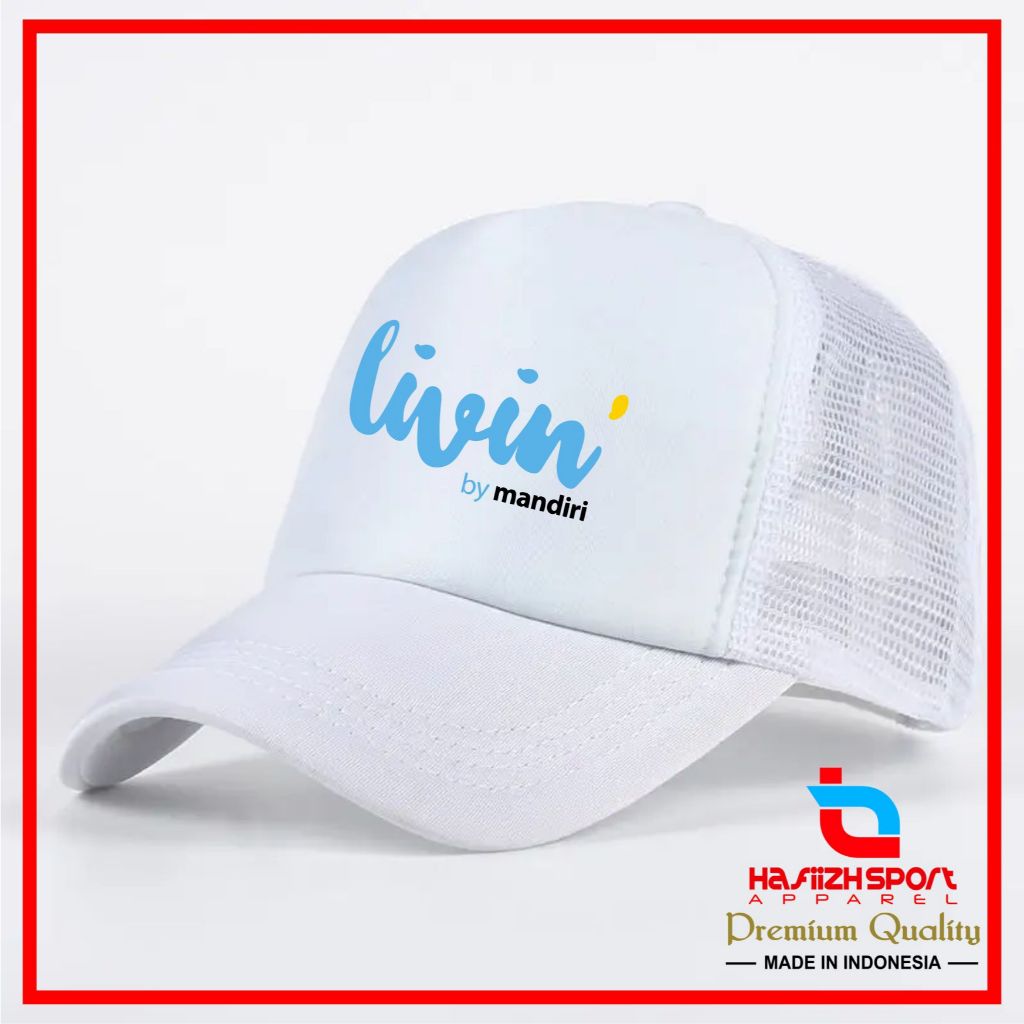 TOPI LIVIN MANDIRI / TOPI JARING LIVIN / TOPI TRUCKER LIVIN PREMIUM