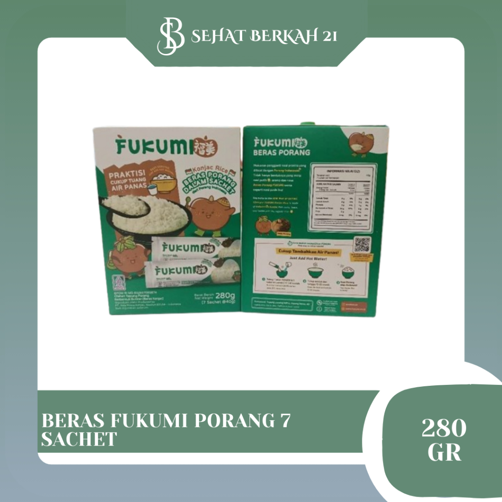 

Beras fukumi porang 7 shacet 280g