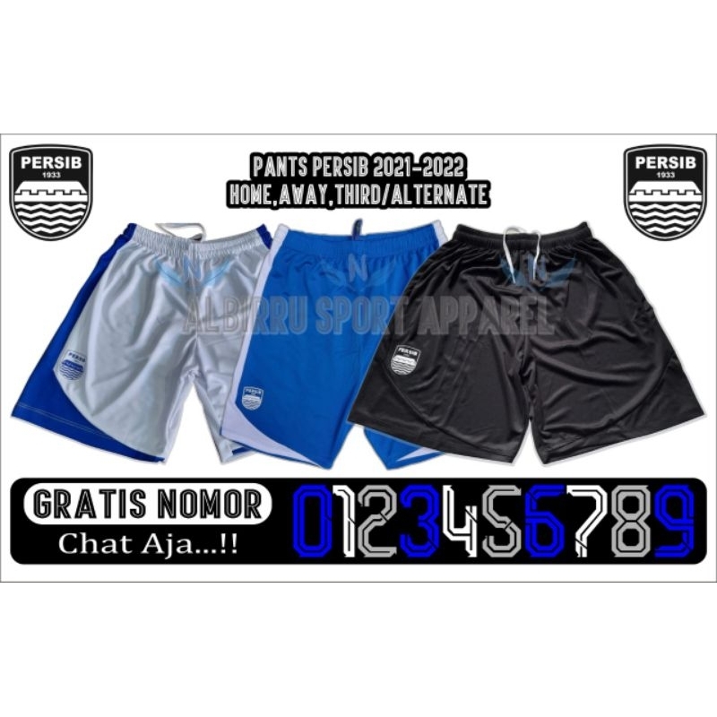 celana bola persib bancung 2021 home away 3rd celana olahraga unisex