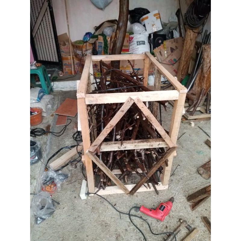 batang ranting pohon media pembuatan pohon dekorasi