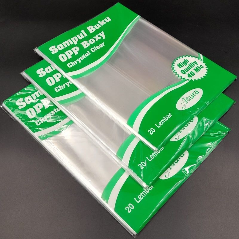 

sampul buku plastik boxy aura isi 20