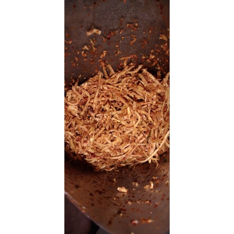 

bontruk/abon truktuk/abon singkong 1/4 kg/cemilansehari-hari/pedas