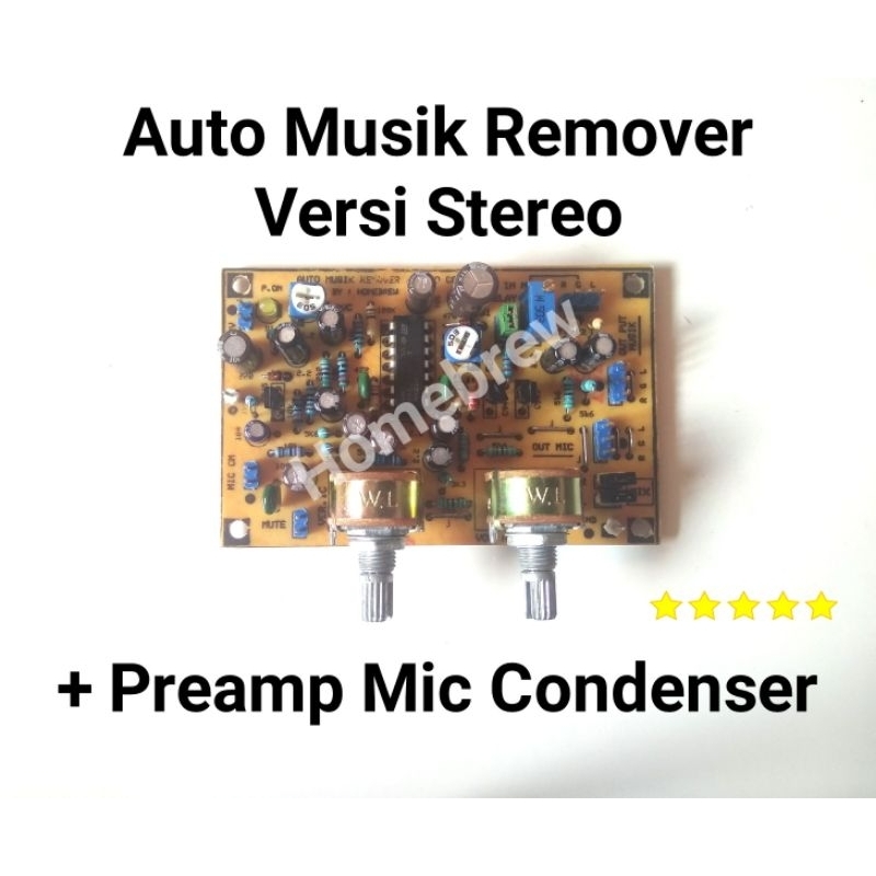 KiT Auto Musik Remover Stereo + Pre Amp Mic Condenser