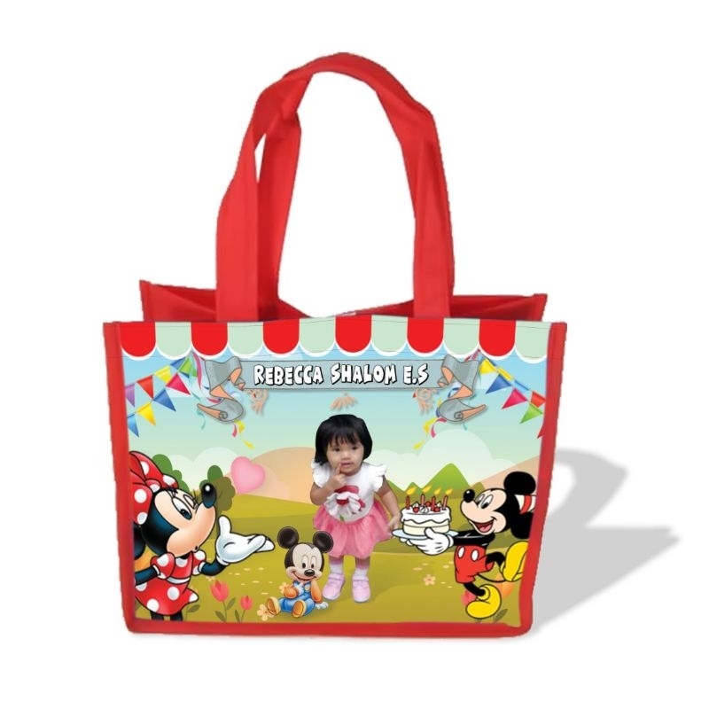 

Tas Goodie bag custom 12cm tas kado ulang tahun souvenir ukuran KFC